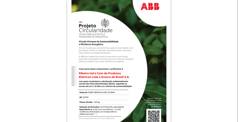 Projeto de Circularidade de Inversores de Frequência, de Motores e Geradores da ABB Brasil.